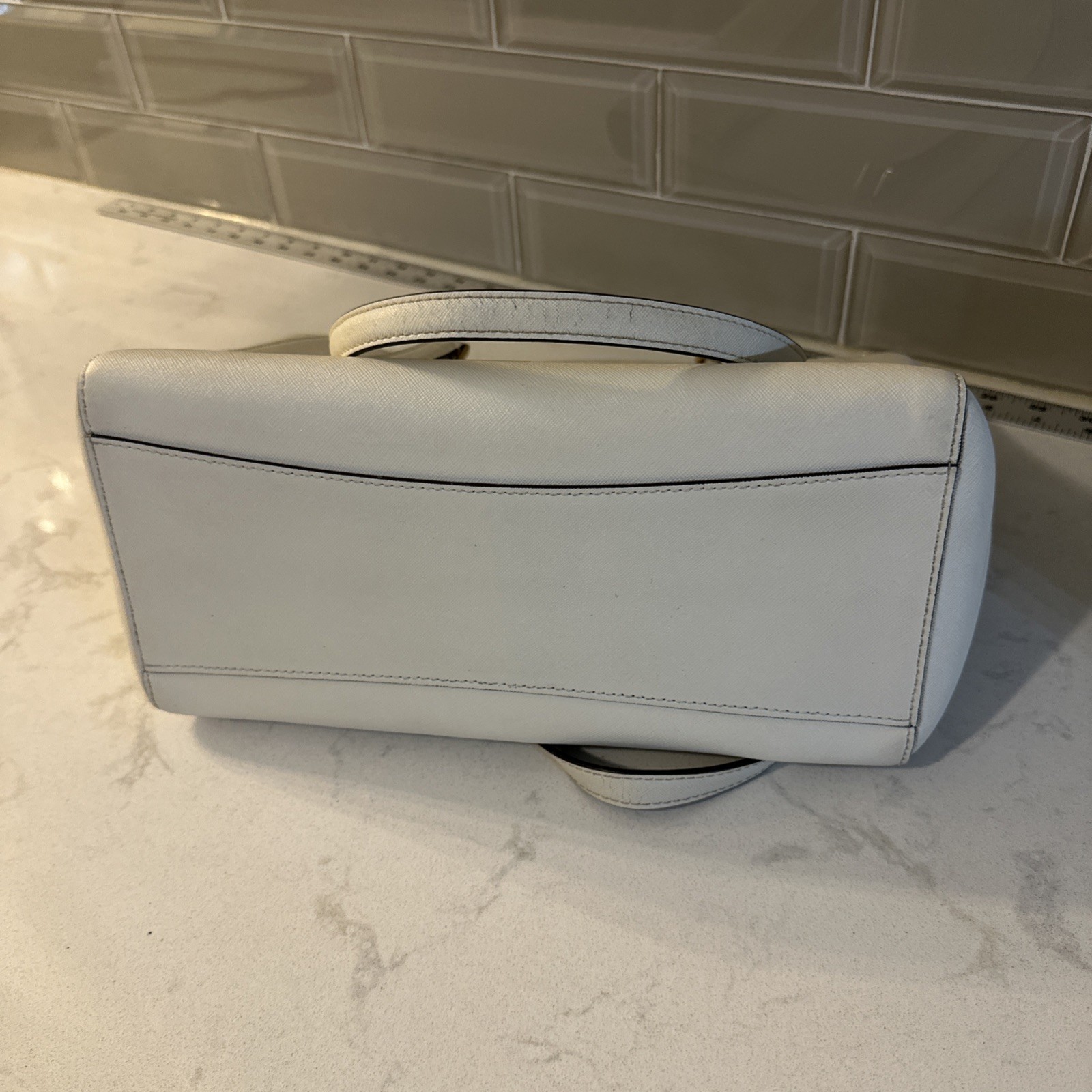 Tory Burch Tote Bag Shoulder Bag Robinson Medium Leather Ivory, Protective Bag.