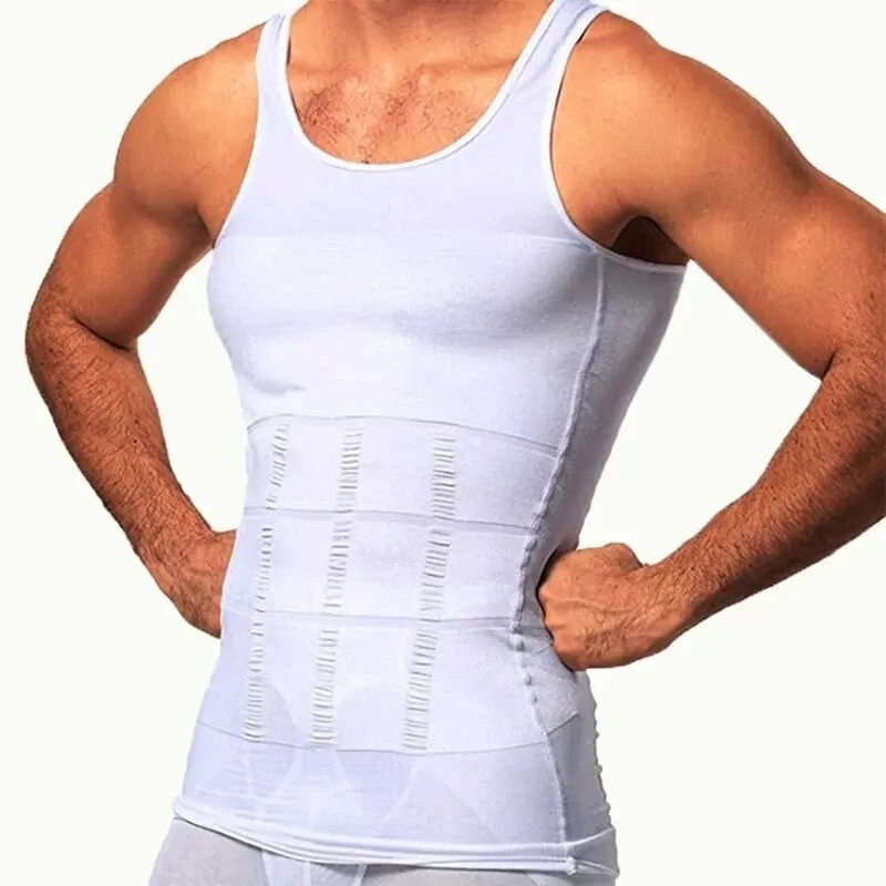 Men Body Shaper Slimming Tummy Vest Thermal Compression Shirt Tank Top Shapewear