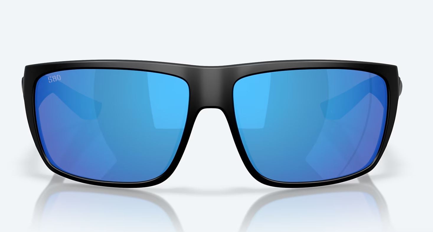 Costa Del Mar Fly Line Matte Black / Blue Mirror Polarized Glass 580G – NEW