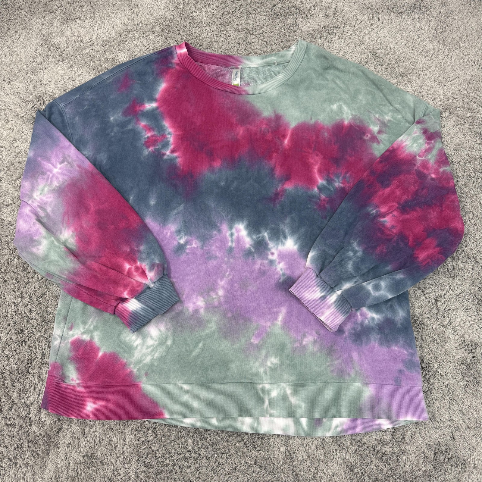iMove by FIMI Sweatshirt Womens XL Tie Dye Pullover Crewneck Multicolor Casual