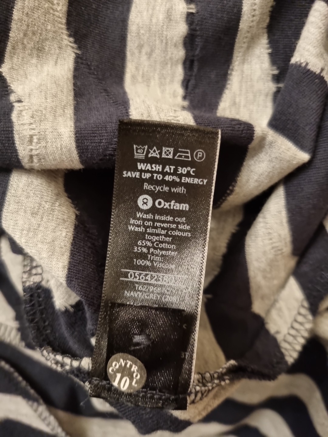 Per Una Black And Grey Striped Dress, Size 20r