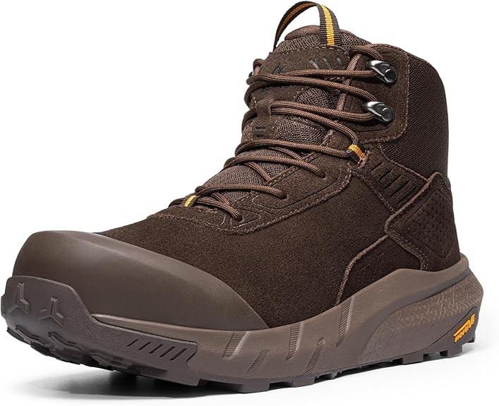 NORTIV 8 Men Lightweight Waterproof Composite Toe Boots Safety Work Boots