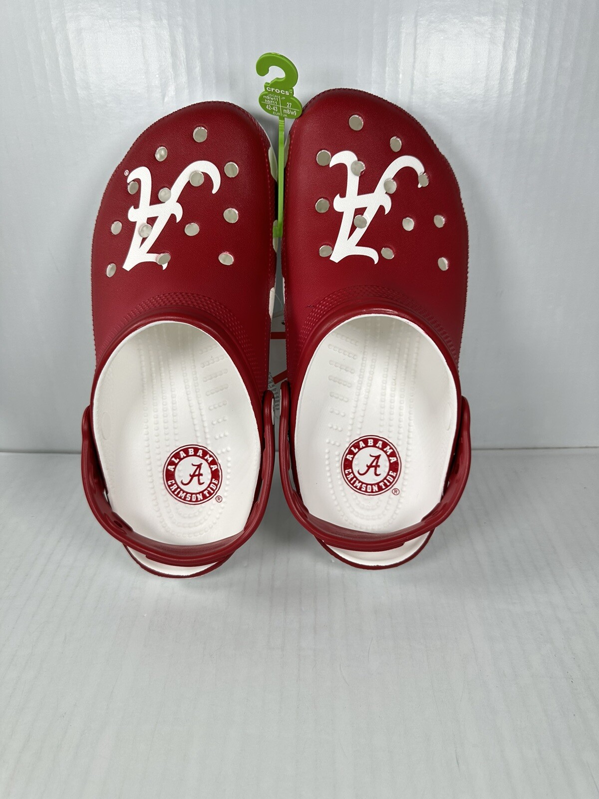 Size 9M/11W Crocs University of Alabama Crimson Tide Classic Clogs 209582-100