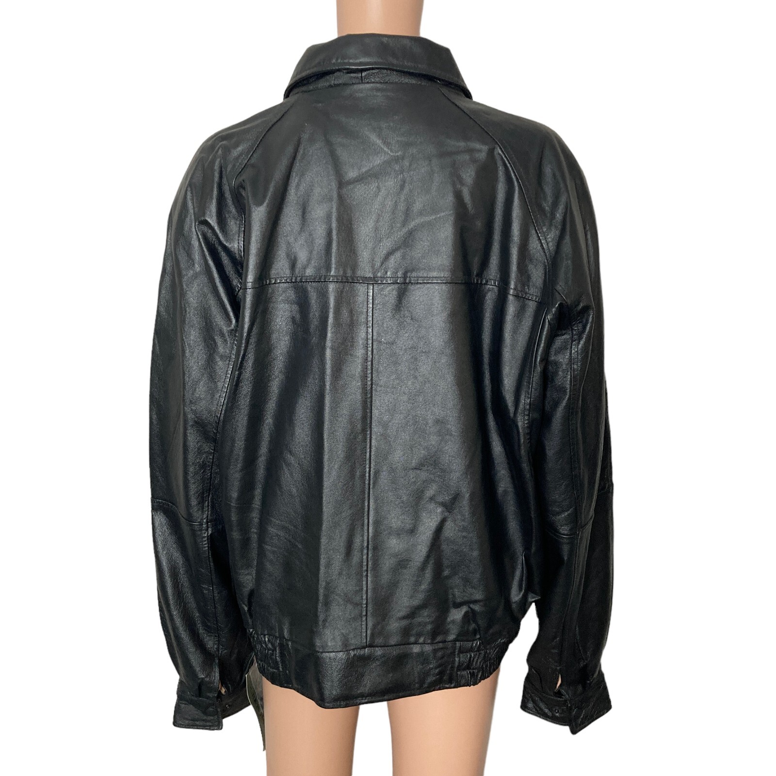 vintage burks bay leather jacket ramparts premier performers black new casino
