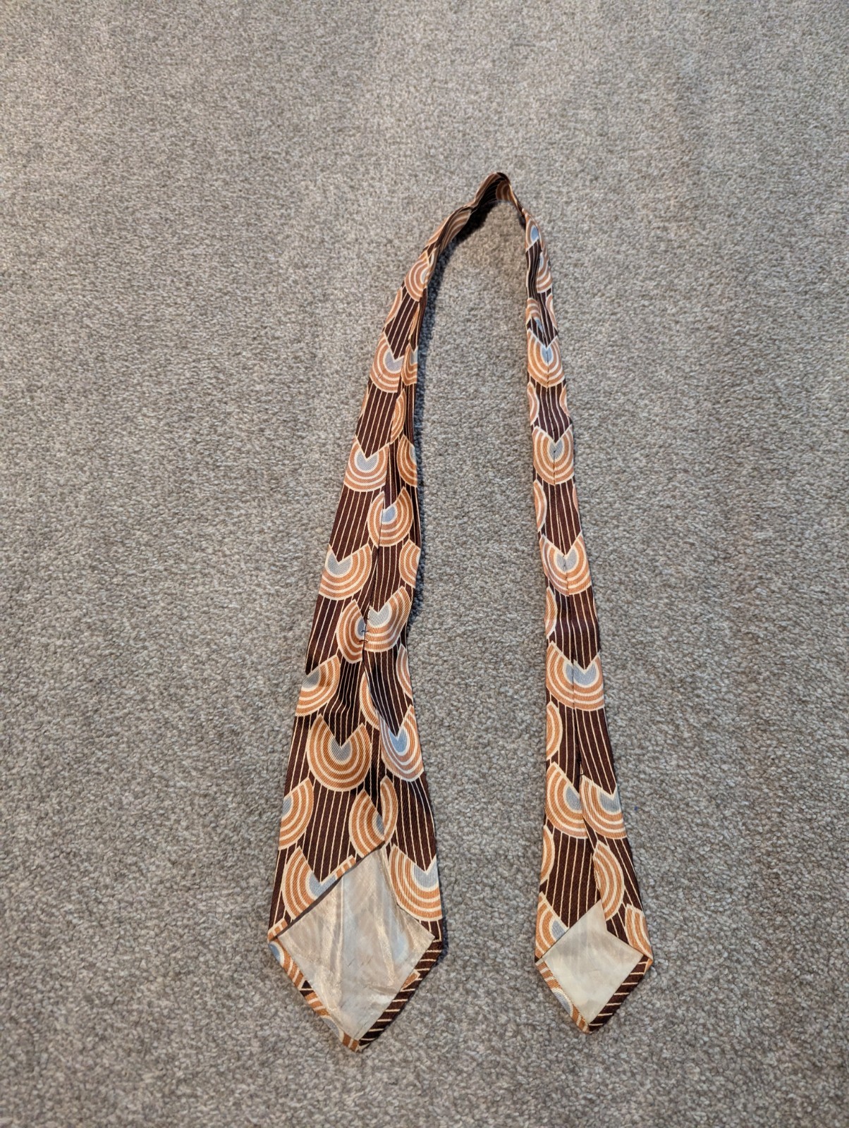 Vintage 1930s 40s Tie Geometric Abstract Art 47 Inches