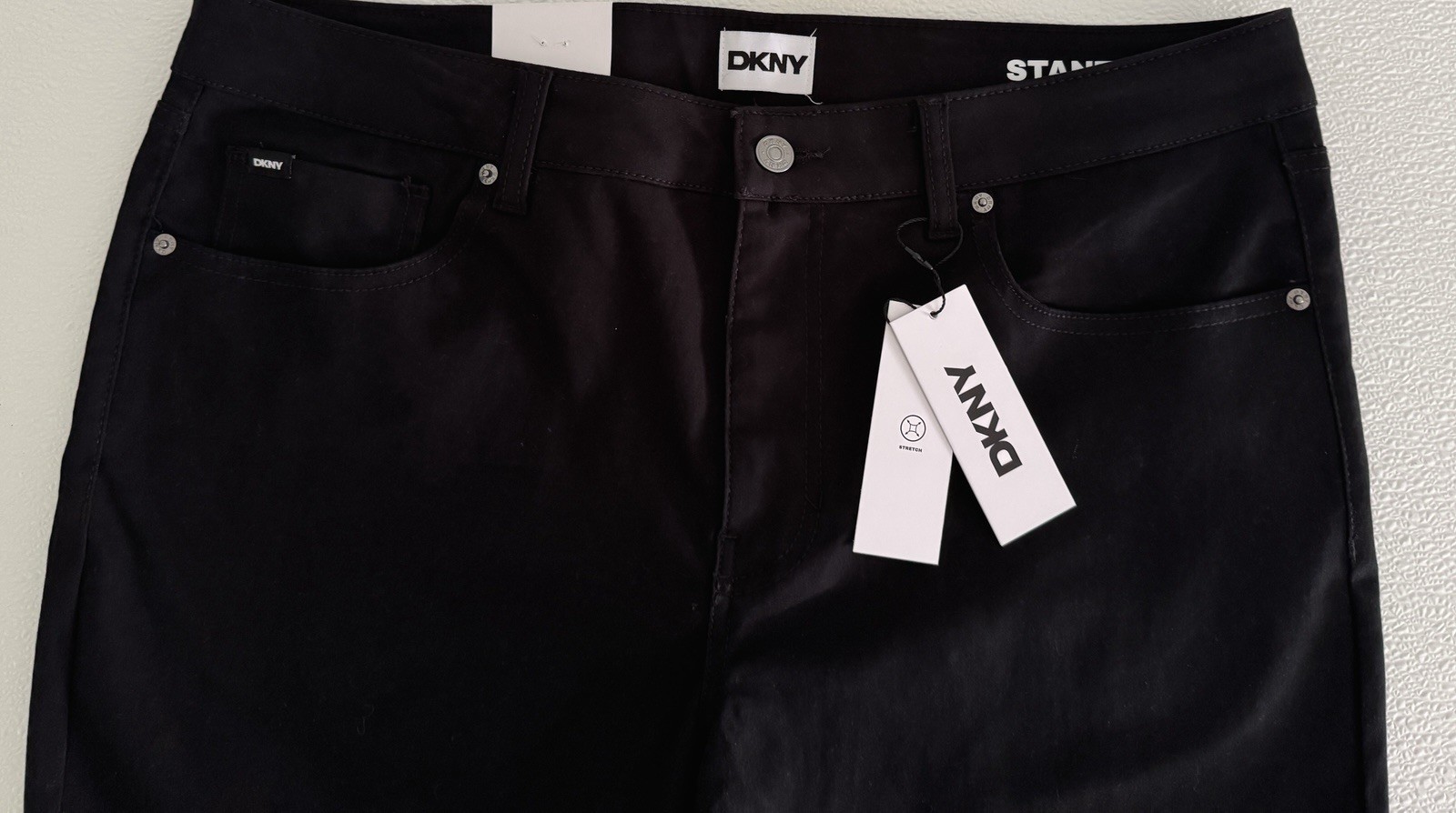 NWT DKNY Mens Ultimate Stretch Pants Stanton Slim Fit 32 33 34 36 38 Black O3
