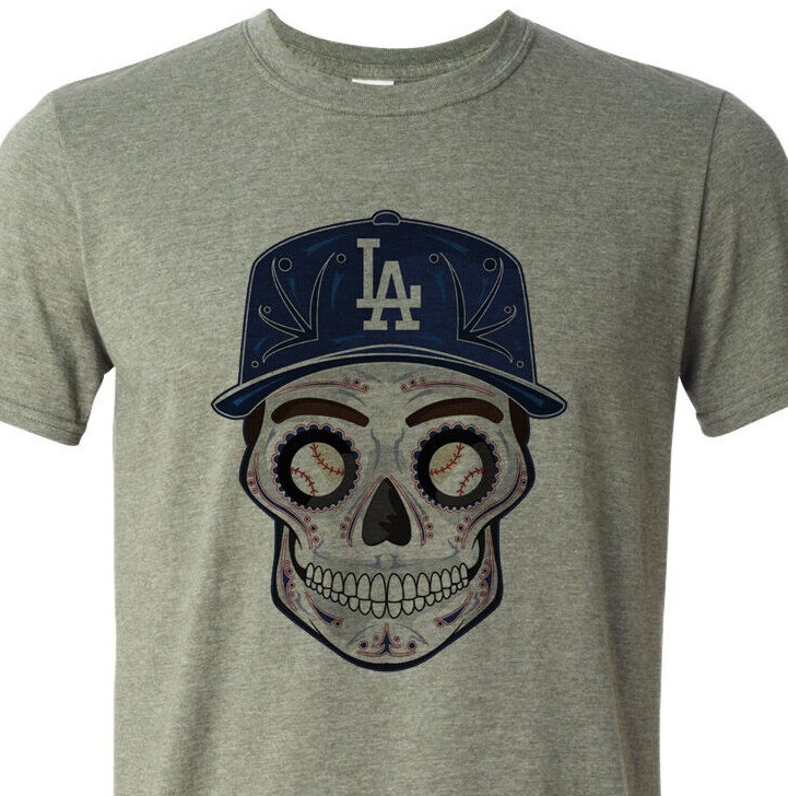 Los Angeles Dodgers – Sugar Skull – GO L.A. – Uber Soft – Cheap & Fast Shipping