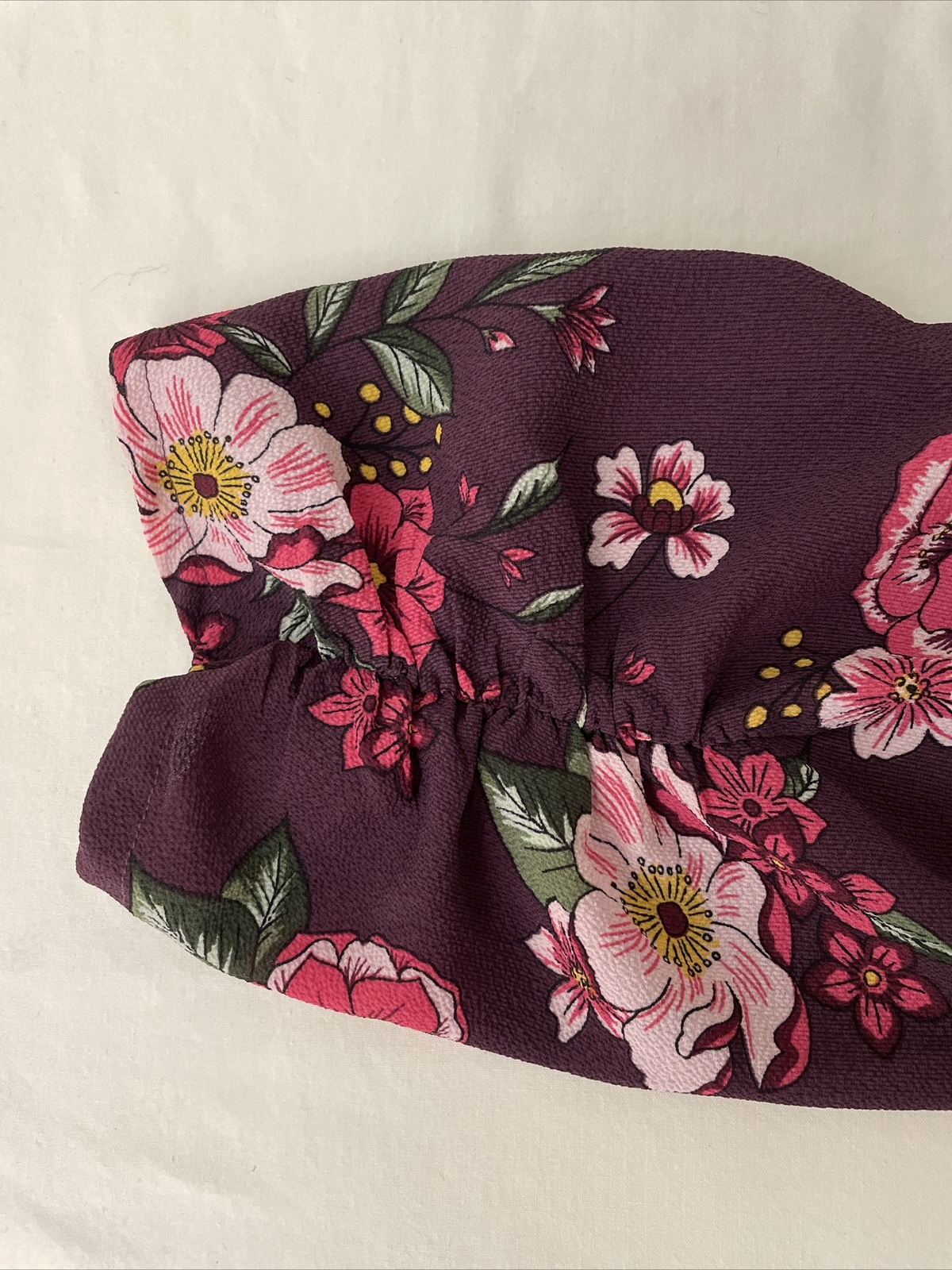 Redherring Wrap Dress / Tunic Dark Purple Girl Scout Floral NEW UK 18 EU 46