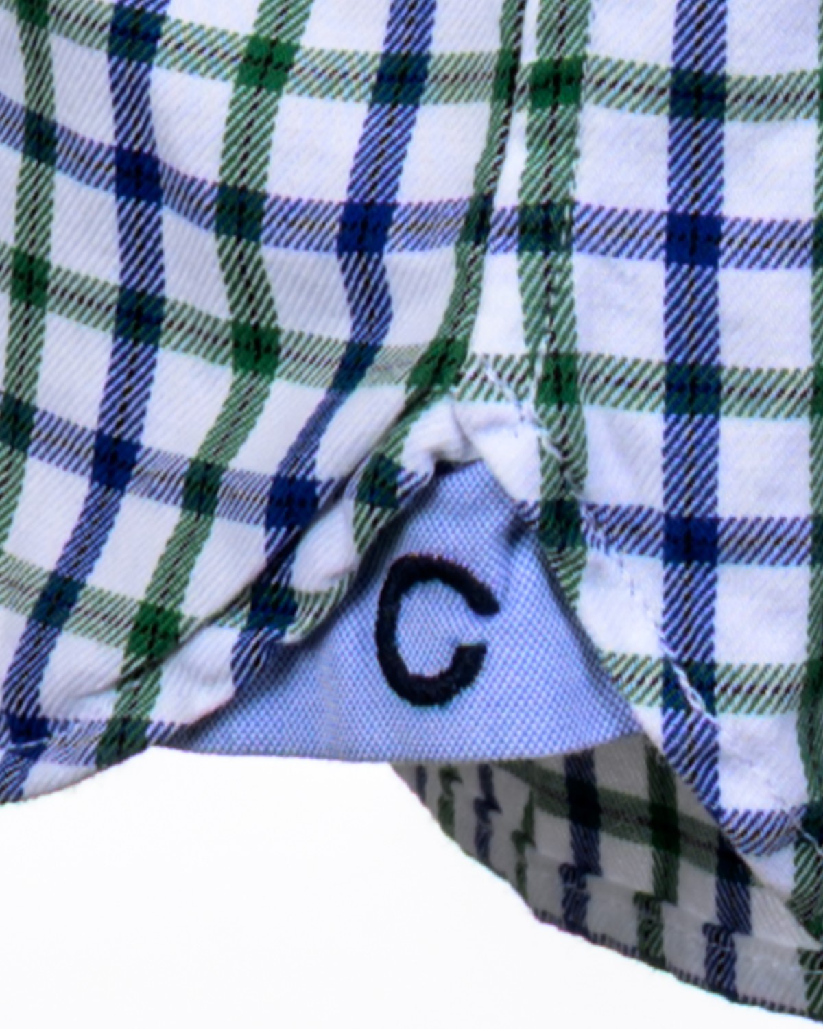 Cremieux Classics Men’s Large Slim Fit Green Blue Check Dress Shirt L 38