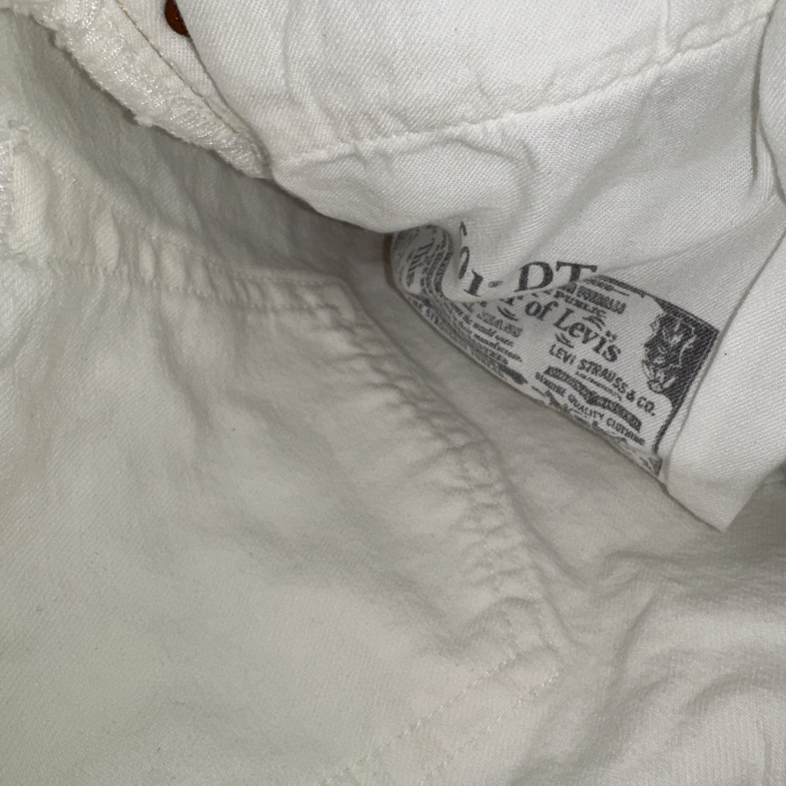 Levi’s 501 Denim Tears Collaboration White Straight Denim Jeans Button 29/30