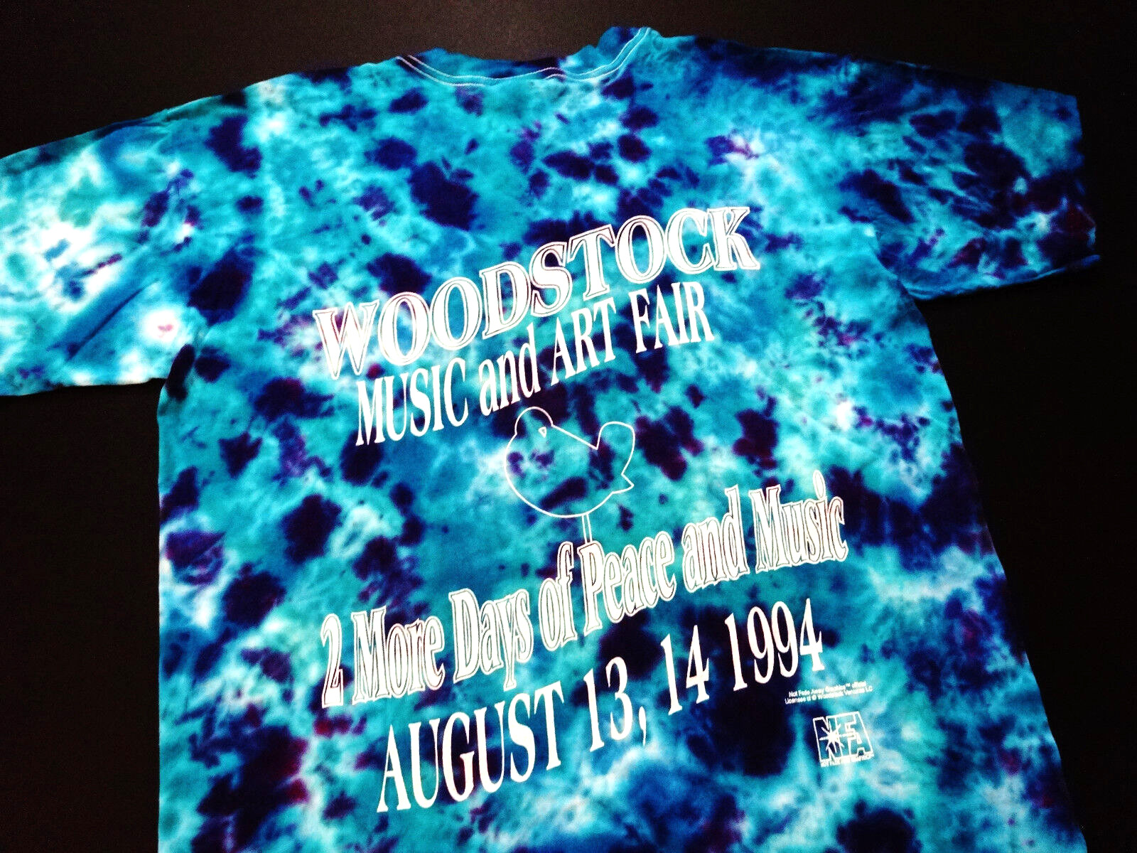 Woodstock Shirt T Shirt 1994 Vintage Music Art Fair Bob Dylan Santana Tie Dye XL