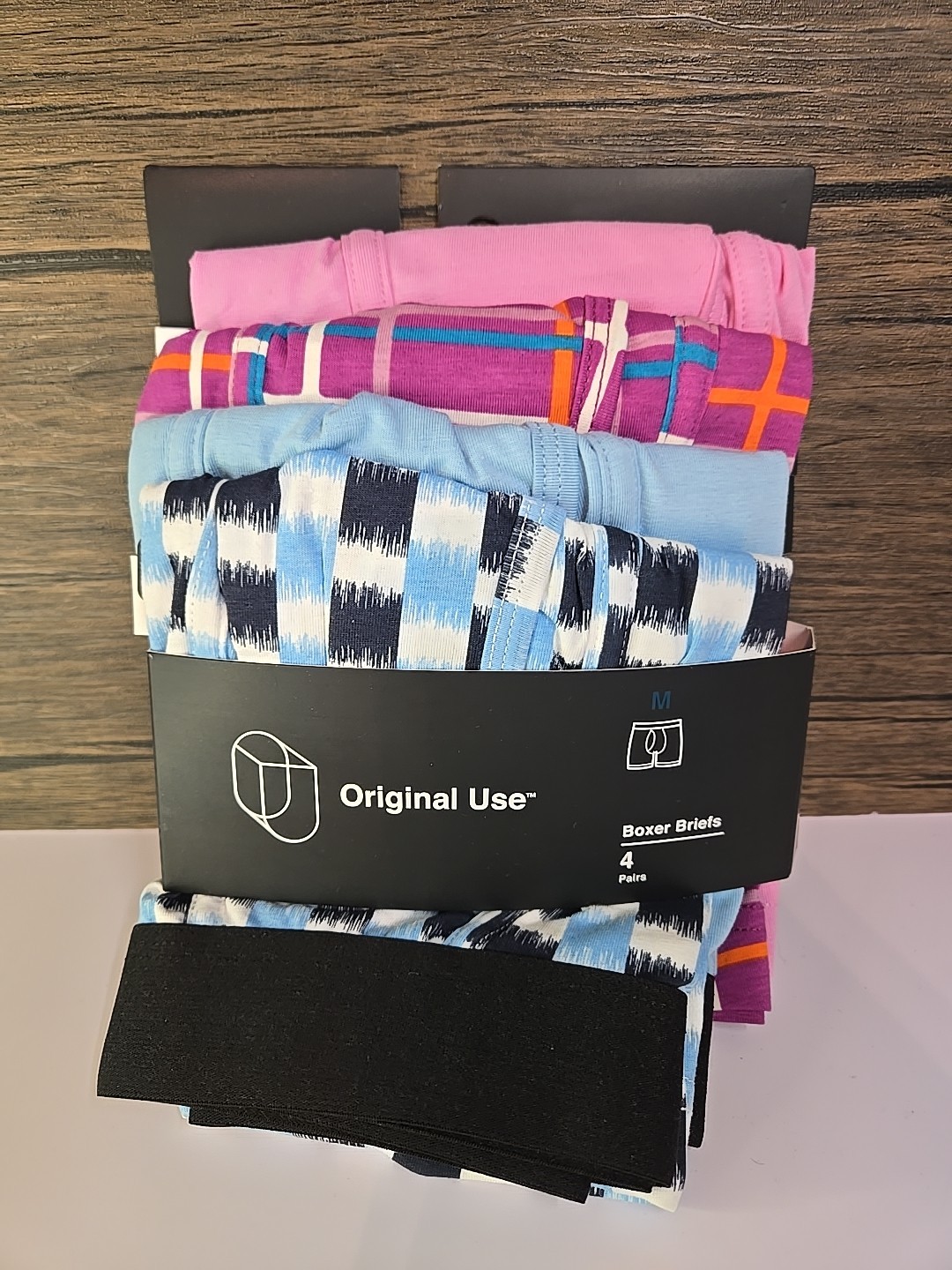Boxer Brief Original Assorted Bright Colors 3 PK Cotton Spandex Medium MSRP 40.0
