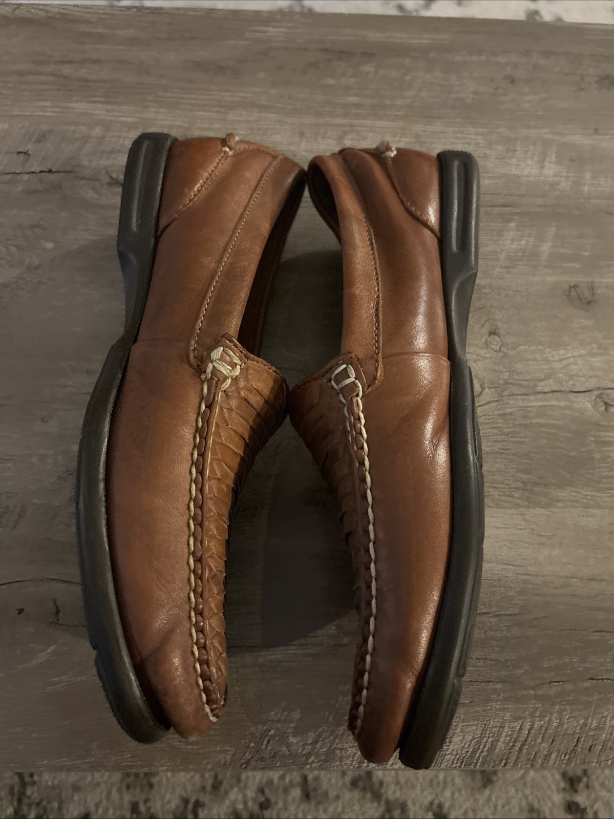 Sperry Top Sider Men’s Tremont Woven Leather Loafer 0885921 Chestnut Size 11.5 M
