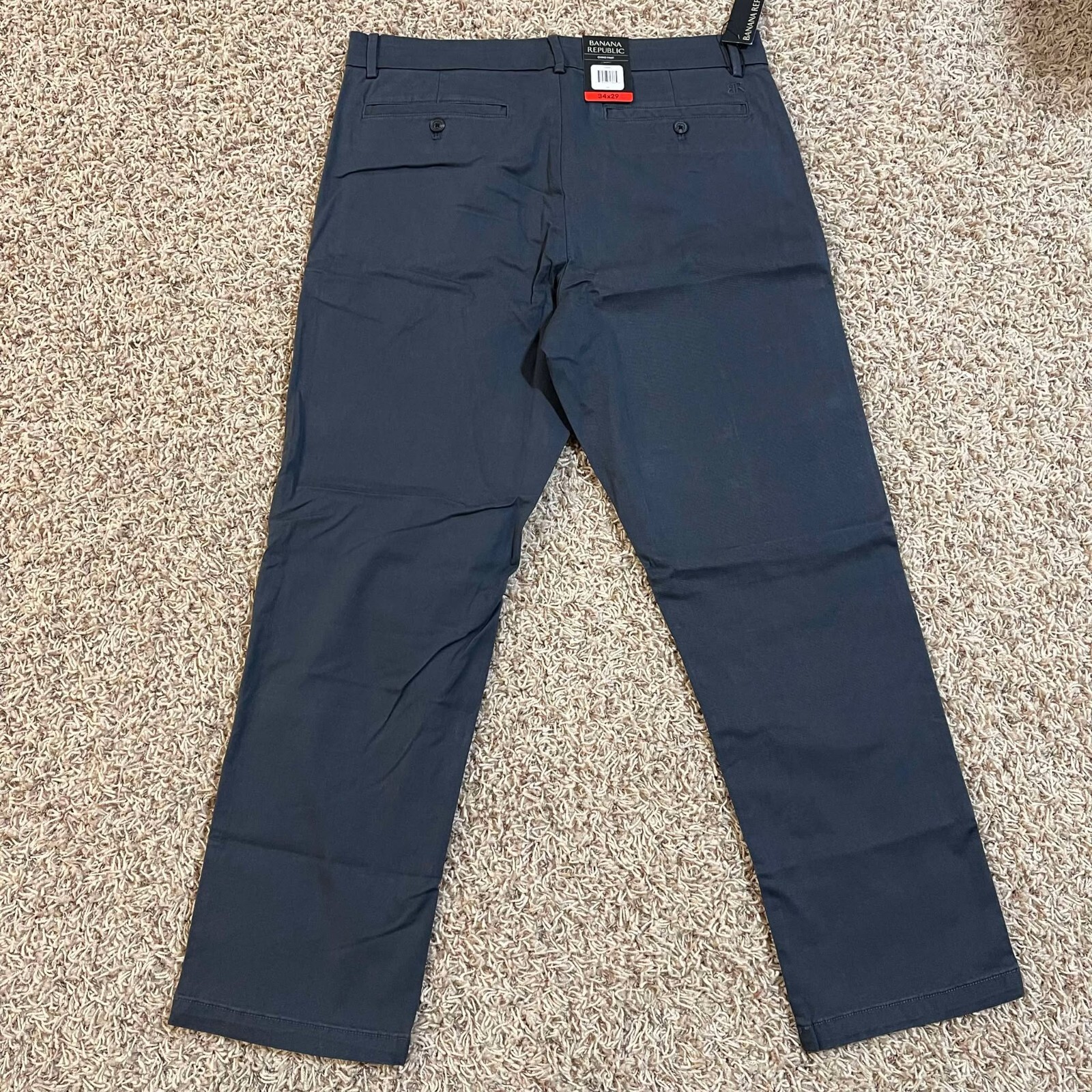 Banana Republic Men’s 5-Pocket Chino Pants Grey, Size 34×29 (New)