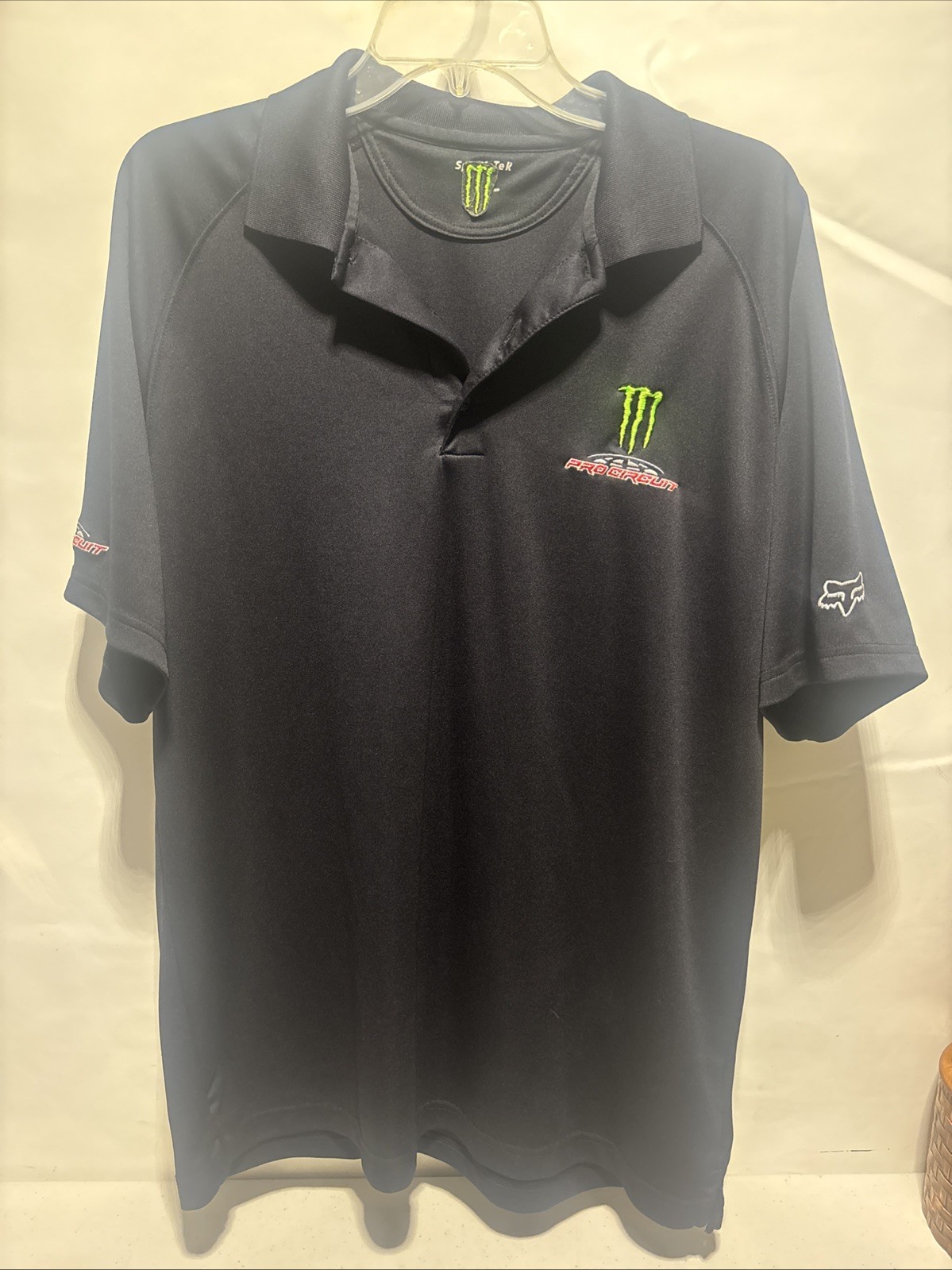 Monster Energy Drink Pro Circuit Polo Shirt Fox Gears Sz XL ?