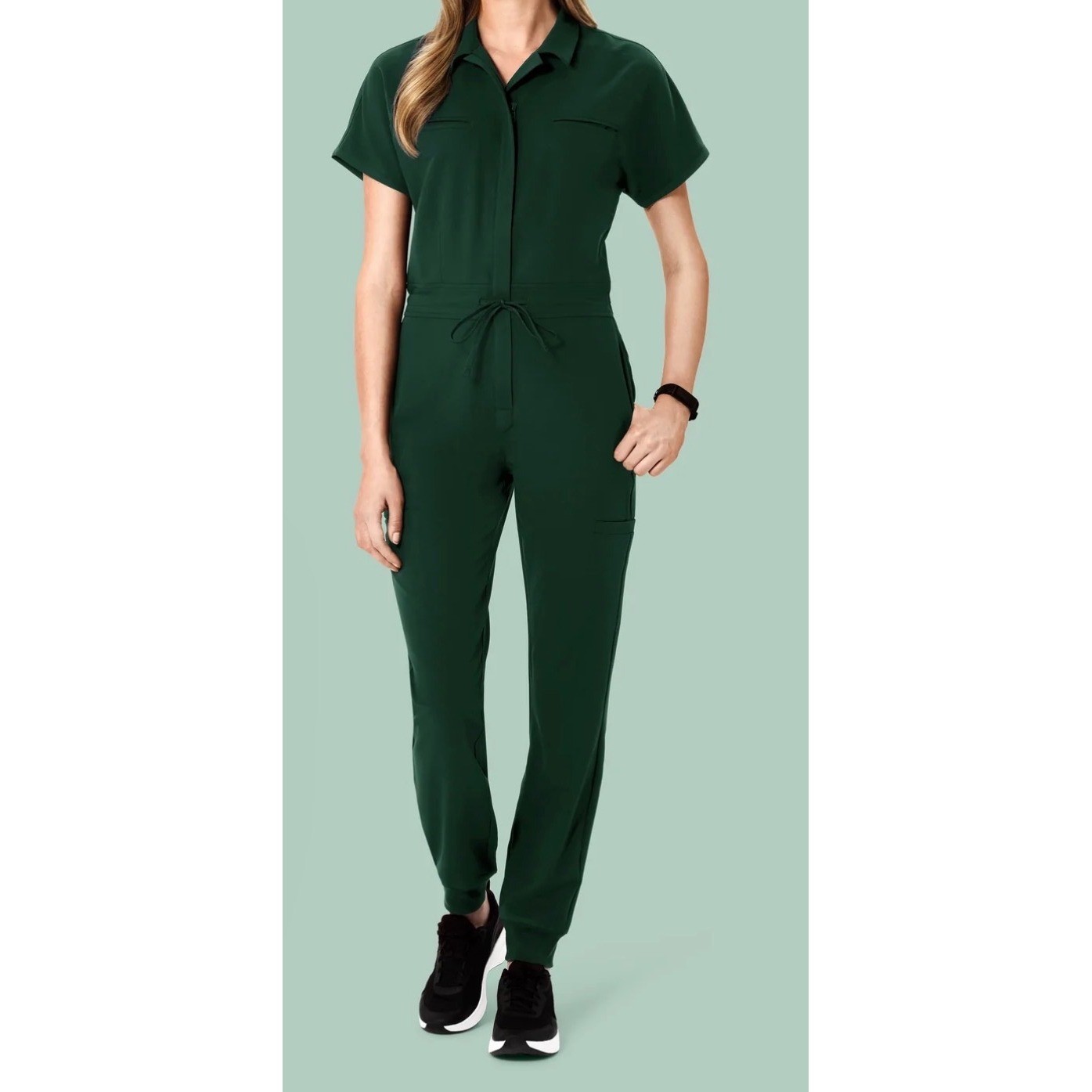 Mandala Scrub Jumpsuit Midnight Green Stretch Joggers Nurse Medical Womens XL