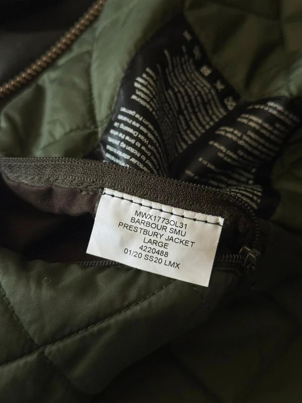 Barbour Prestbury Waxed Jacket Large
