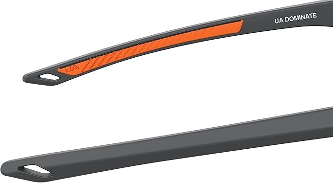 New Under Armour Adult Rectangular Sunglasses DOMINATE 0KB7/50 Grey/Orange 62mm