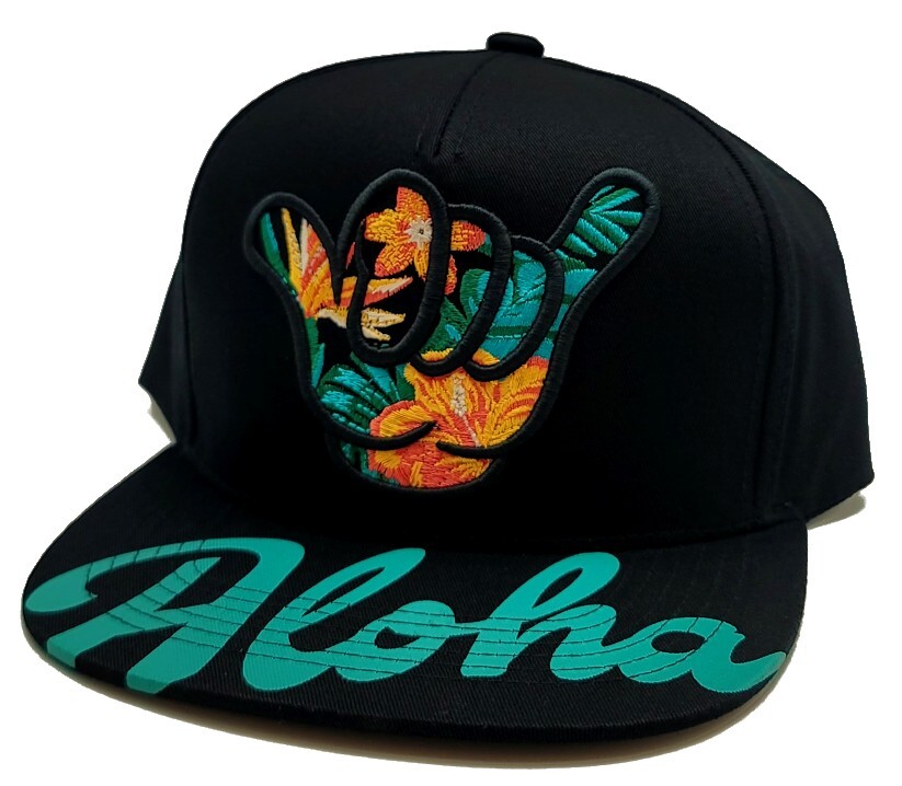 Hawaii New Top Level Aloha Floral Hang Loose Maui Black Era Snapback Hat Cap