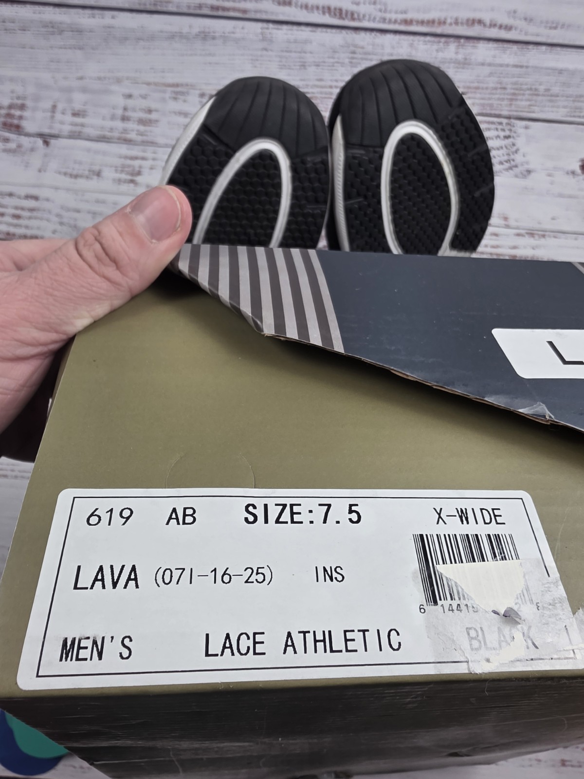 Orthofeet 619 Lava Men’s Size 7.5 X-Wide 4E Black Athletic Diabetic Walking Shoe