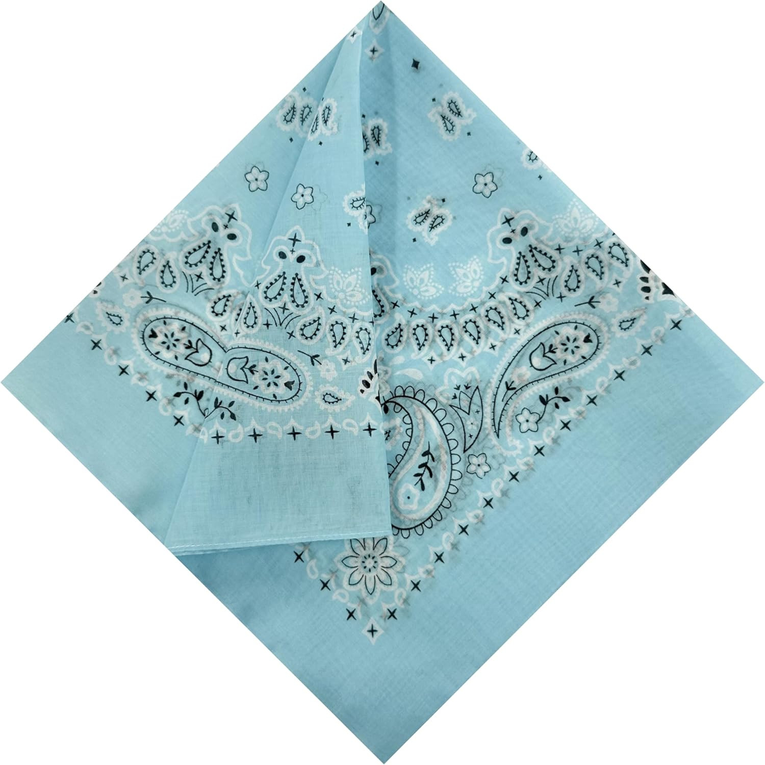 Single Pack Bandanas 60S Premium Cotton Soft Thin Handfeel Large Handkerchief fo