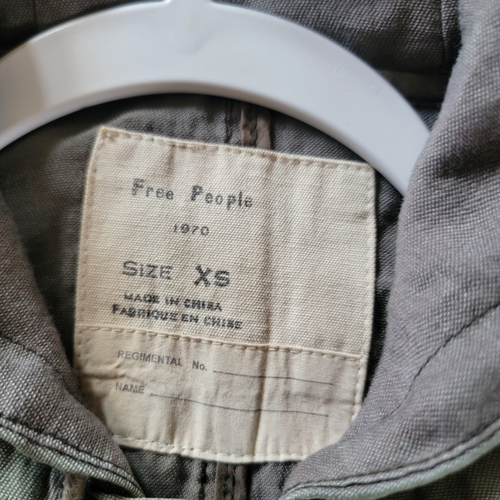 Free People Lightweight Mid Thigh Length Anorak Jacket Hoodie XS Olive Green