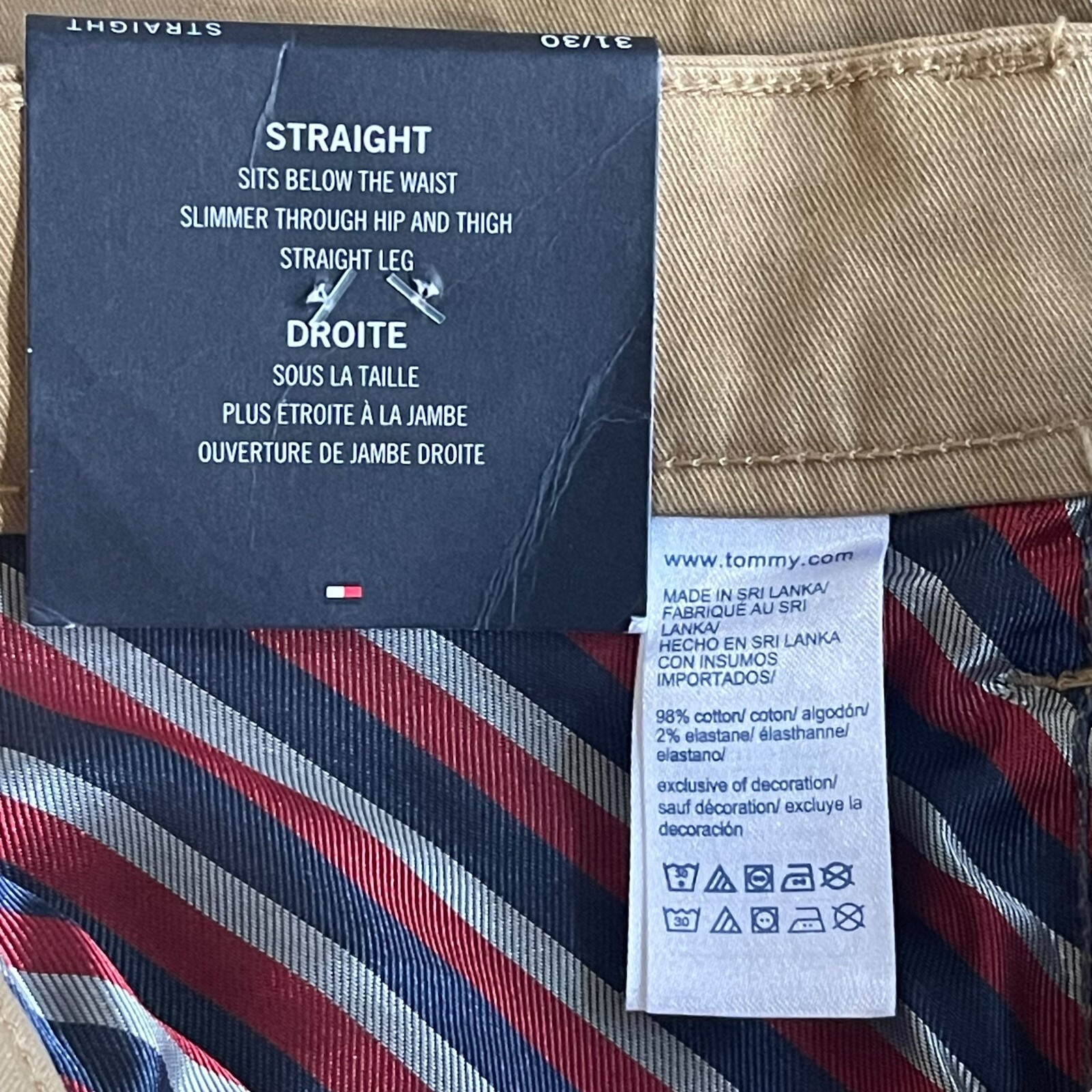 Tommy Hilfiger THFLEX Men’s Regular Fit Straight Leg Stretch Twill Chino Pants