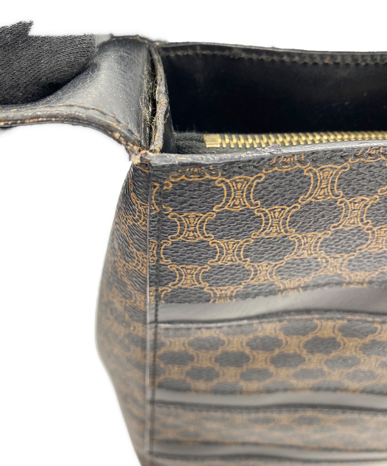 Celine Macadam Pattern One Shoulder Bag MC96 Brown #TFB13761