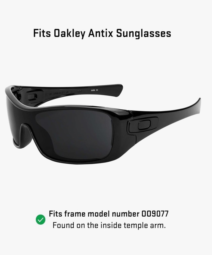 Revant Polarized Stealth Black Replacement Lenses For Oakley Antix NEW OO9077