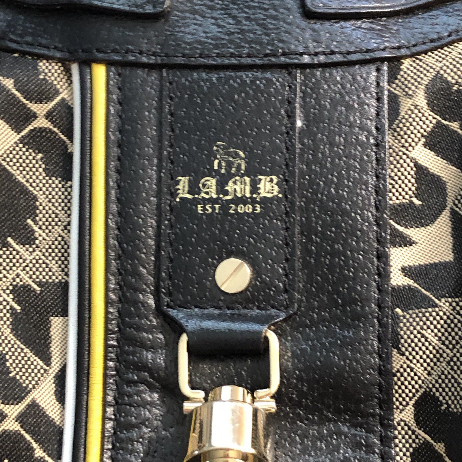 l.a.m.b. Handbag Brown And Black Pattern