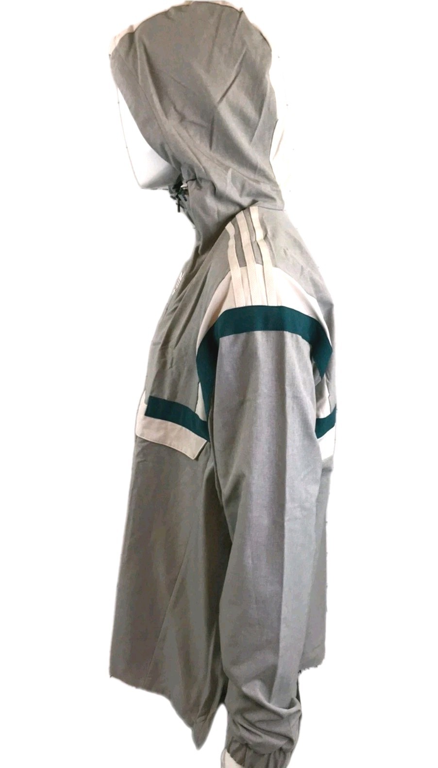 adidas Men’s BR8 Pullover Windbreaker Jacket Charcoal Grey/Chalk Size S DT2732