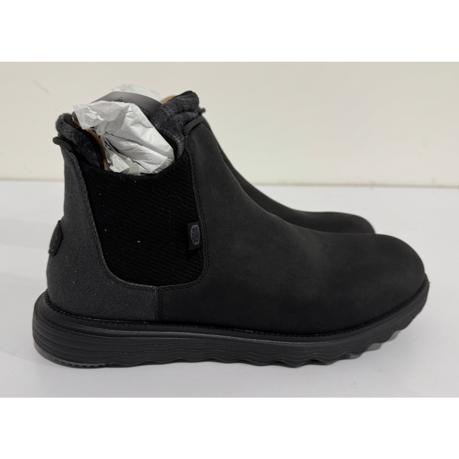 Hey Dude Men’s Branson Classic Boots Black Size 14 NIB #06S