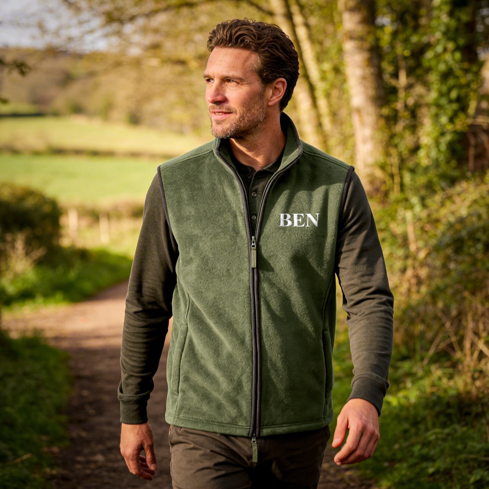 Personalised Artisan Fleece Gilet – Custom Left Chest Logo Jacket Workwear Vests