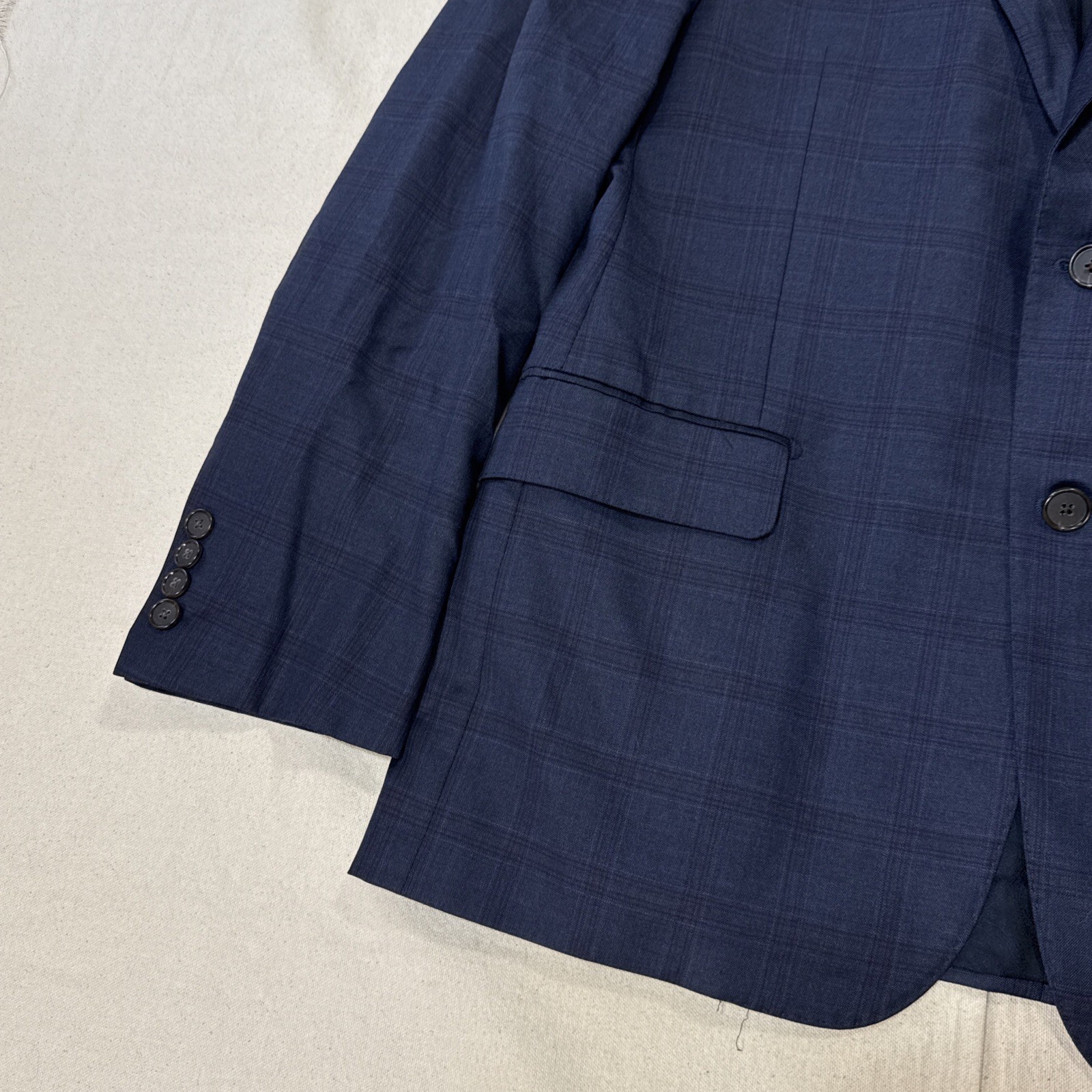 Hickey Freeman X Loro Piana 150’s Wool Men 2pc Blue Suit Size 42R Pant 36×30