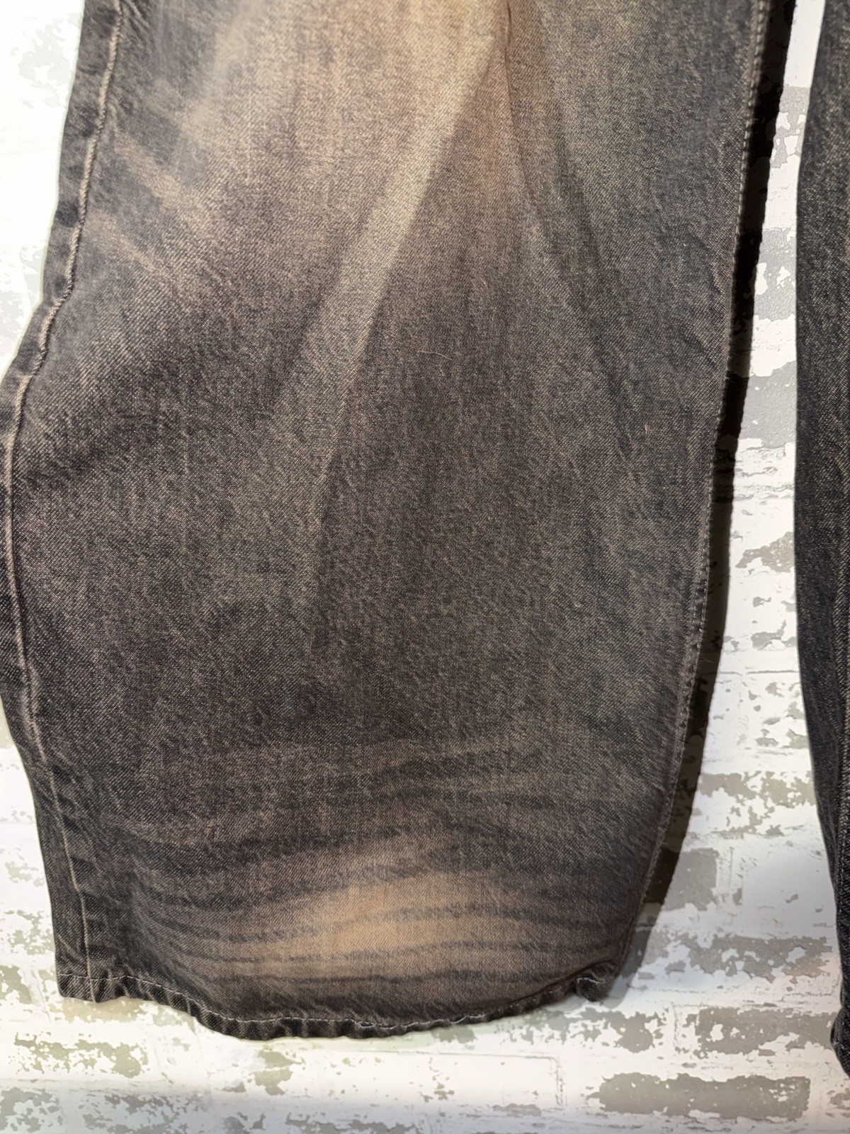 NWT! BoohooMAN Tall Baggy Rigid Washed Jeans – Brown – Size 36