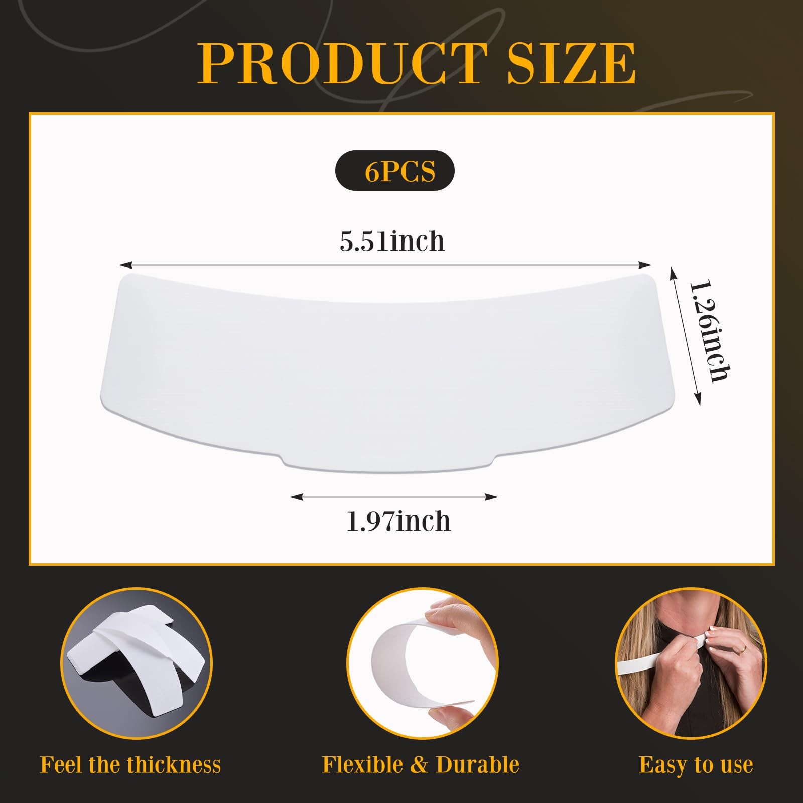 Tab Collar for Clergy Shirt White Priest Collar Tab Insert Shirt, 5.51 X 1.26 X