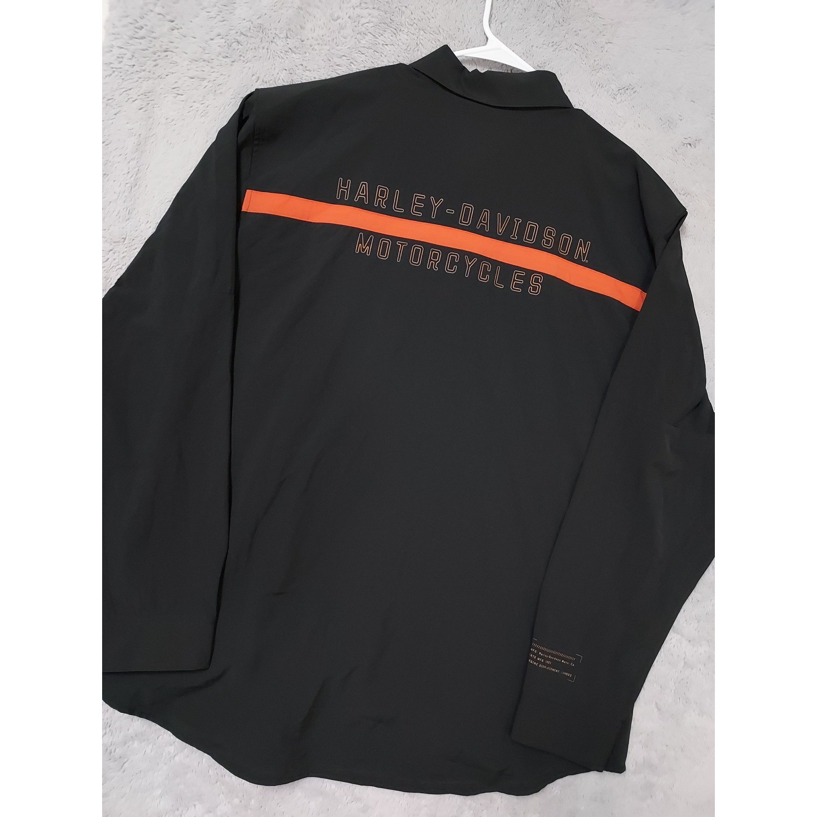 Harley Davidson Shirt Mens 2XL Performance Long Sleeve Racing Black Vented Biker