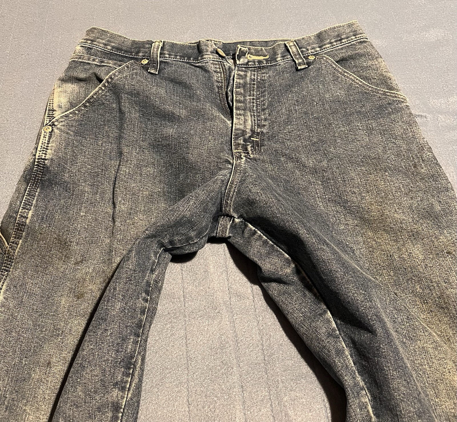 Pre-Owned Wrangler Men’s 32×30 Medium Wash Blue Carpenter Work Wear Pants