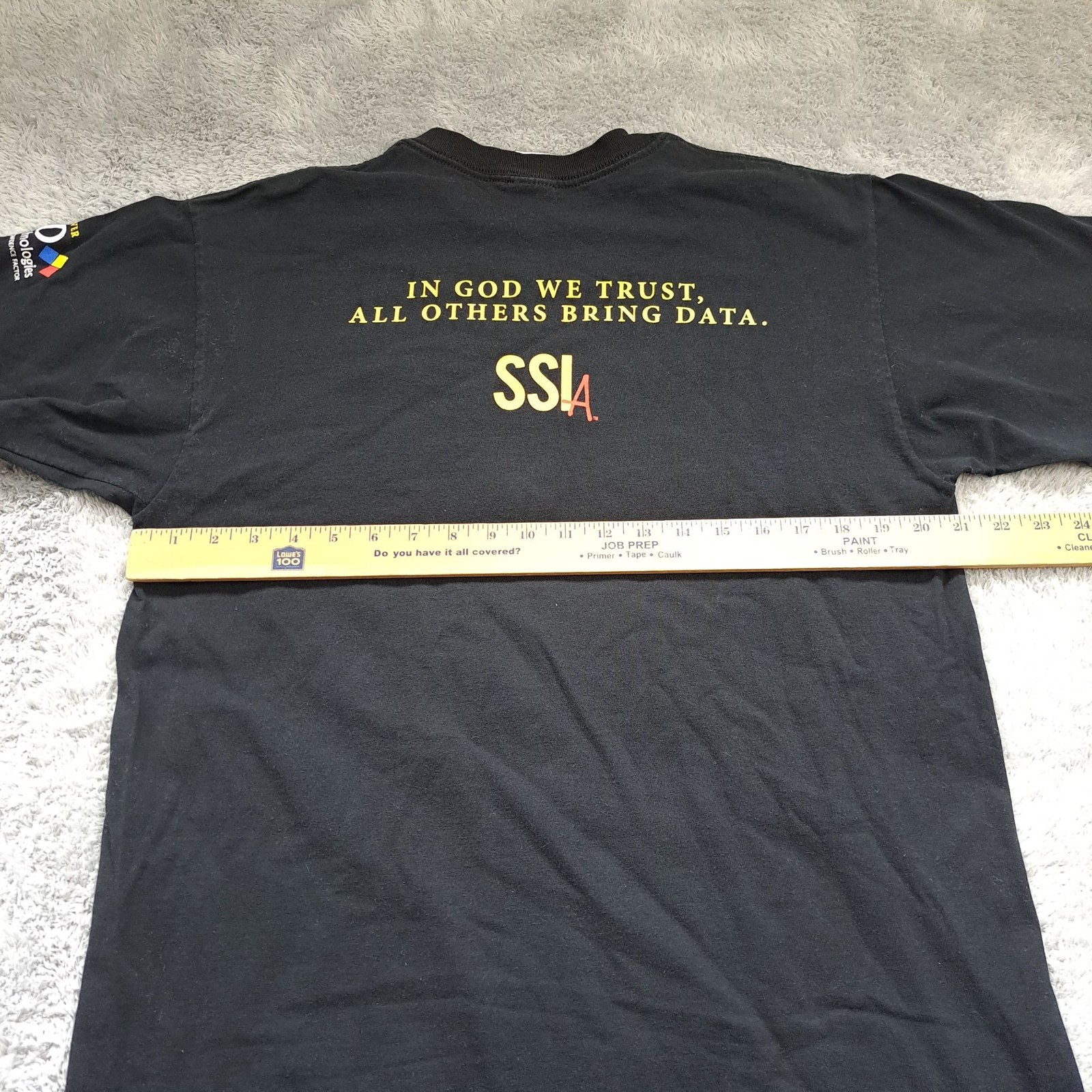 SSIA Rethink Optics Metrology TShirt Black Large Anvil QED Technologies Logo