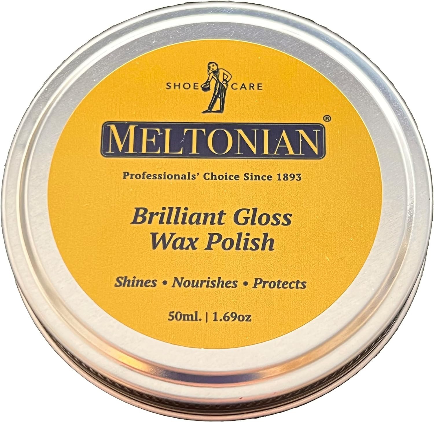 Meltonian wax for brilliant gloss shine, dark brown, 50ml (1.7 ounce), tin