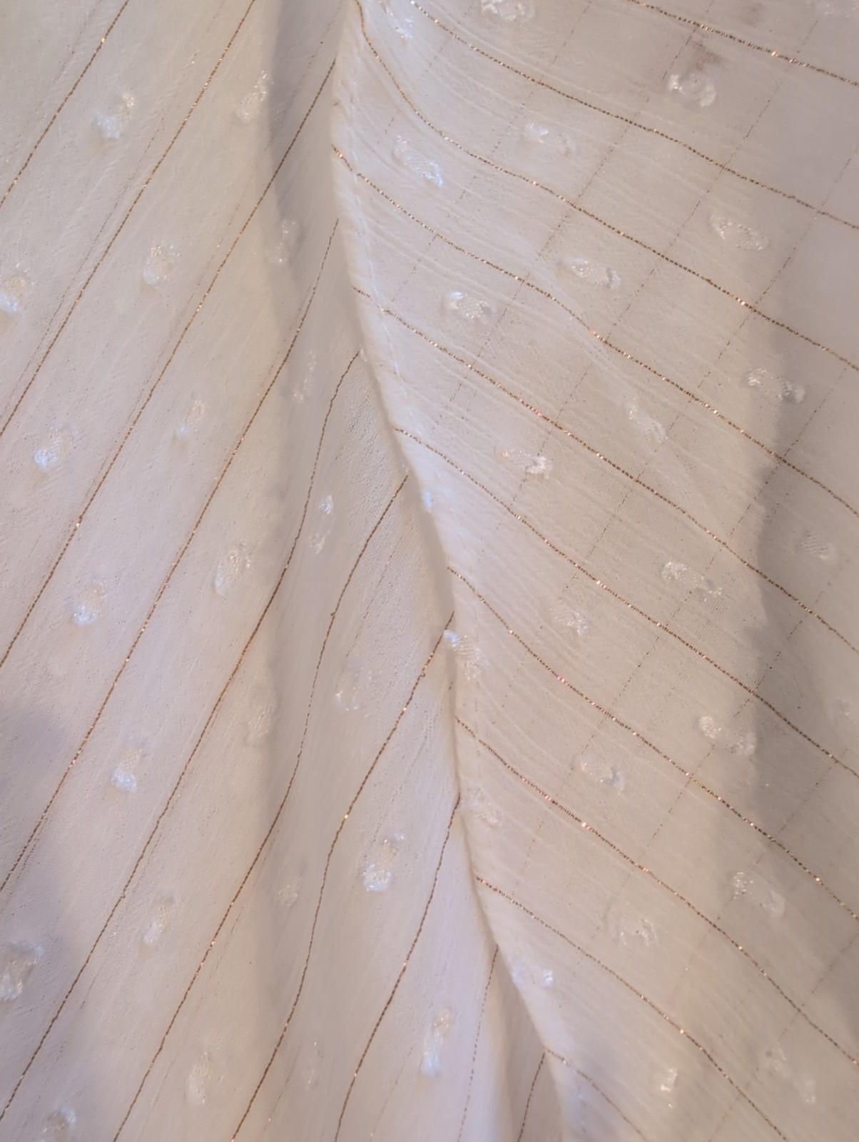 Blouseology Ivory, Chiffon, Lined, Fly Away Top 1X NWOT