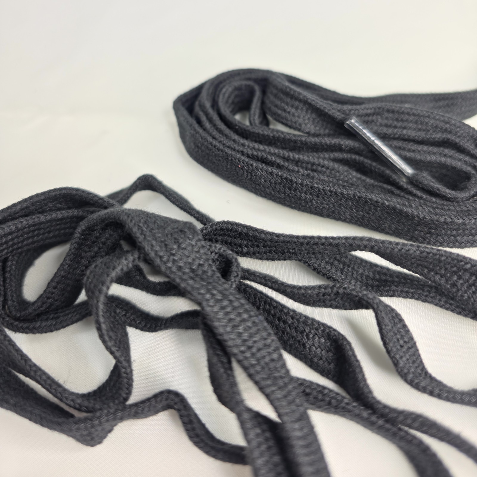 Dior Black Flat Shoelaces 58″ x 1cm Pair Wide Replacement Shoe Laces