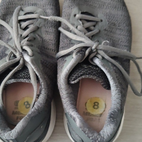 Fila Womens Memory Foam Running Sneakers Charcoal Grey White Size 8