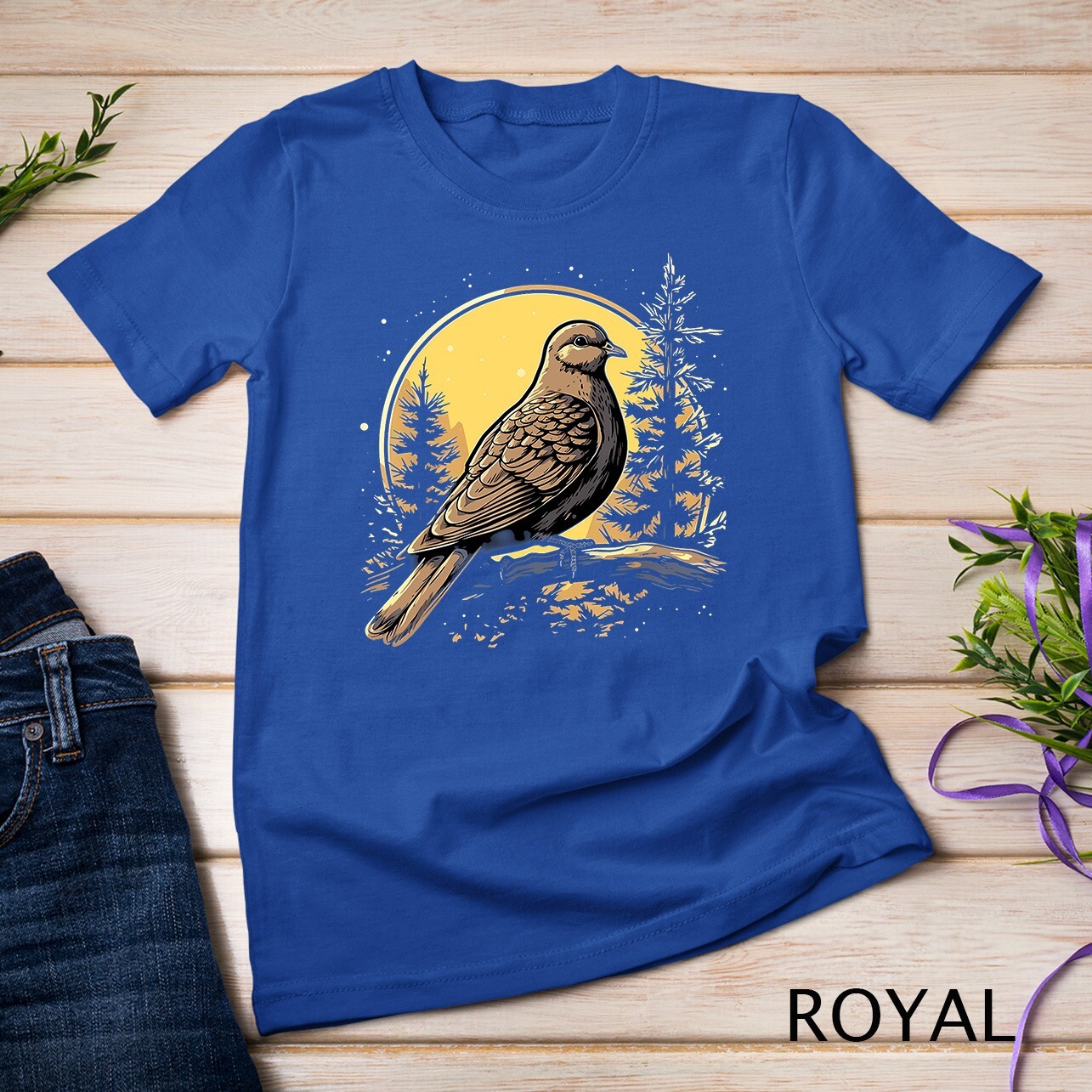 Retro Style Mourning Dove T-Shirt Unisex T-shirt