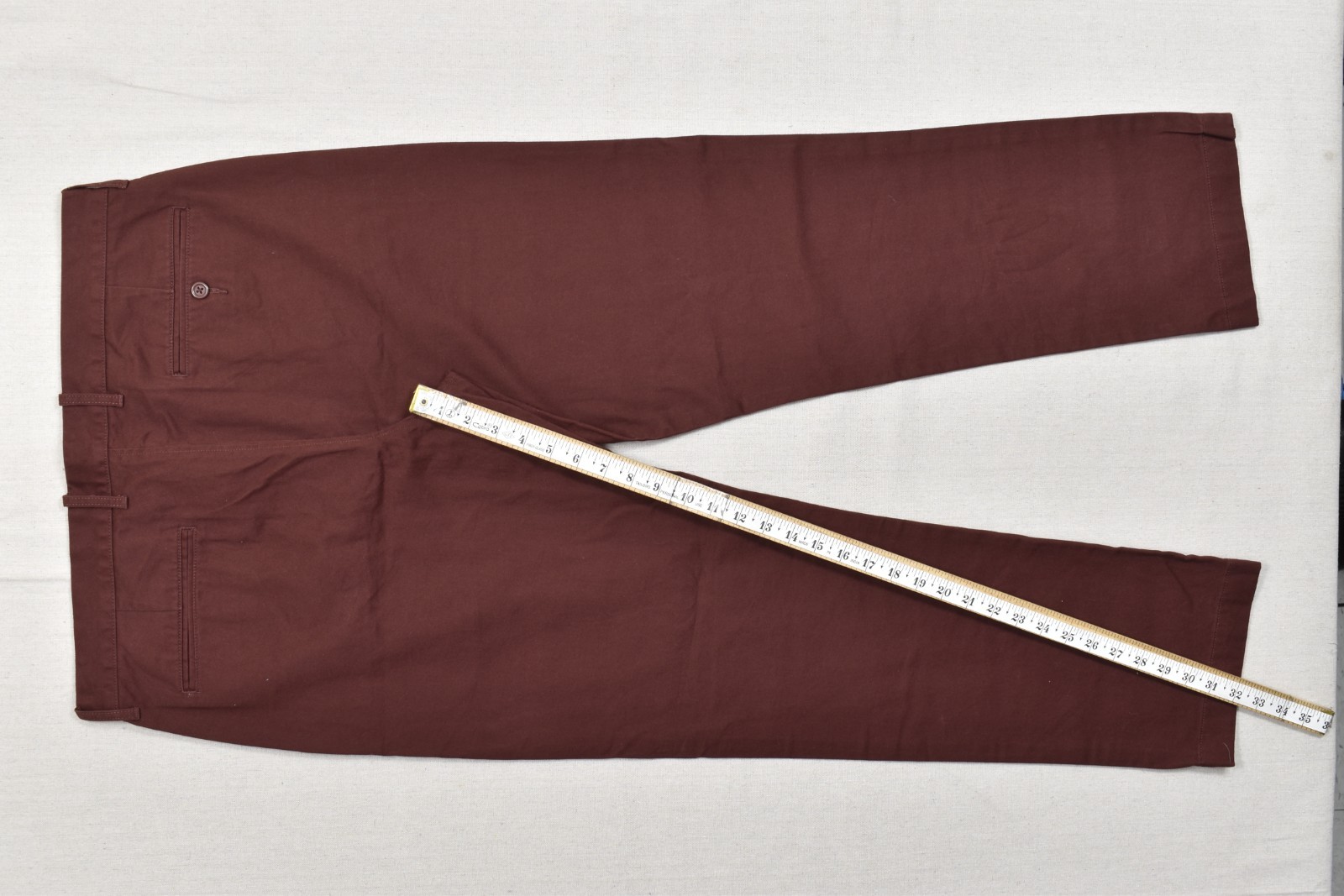 J.Crew The Sutton Men’s Chino Pants 35×32 Brown Burgundy 100% Cotton