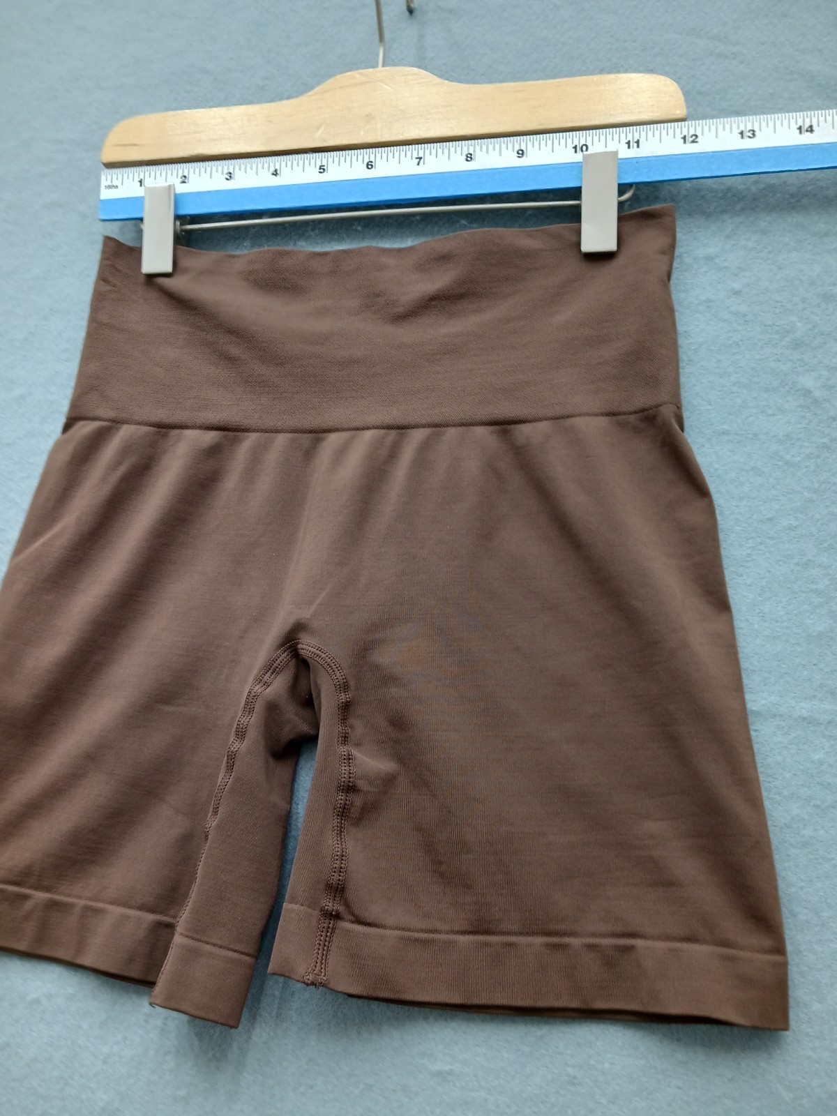 SKIMS Women Compression Shorts Size Unknown Cocoa Brown Nylon Blend Stylish