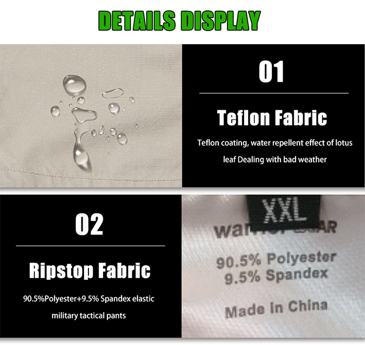 Tactical Mens Cargo Pants Waterproof Work Hiking Combat Outdoor Trousers Pants