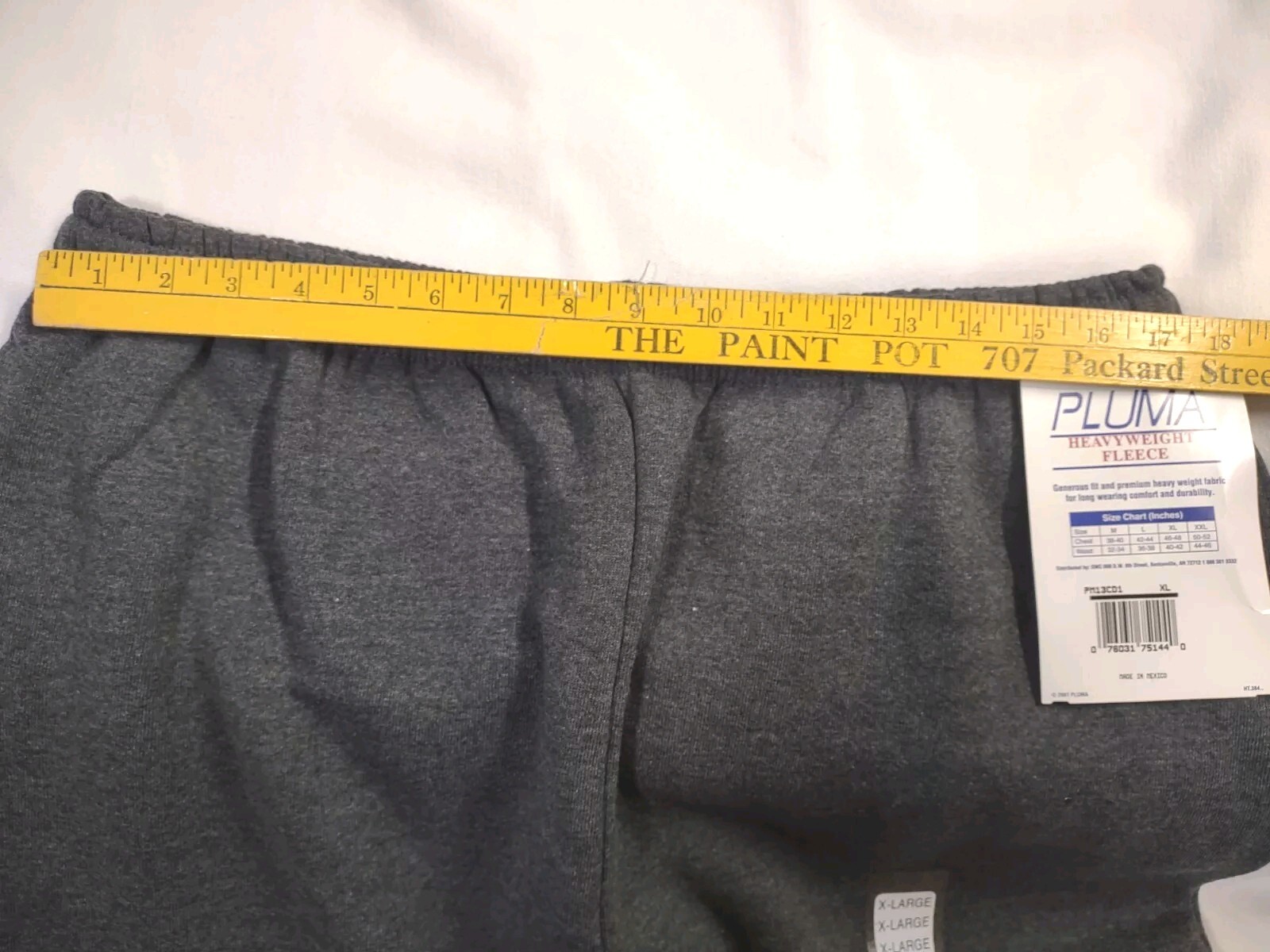 Vintage Pluma Heavyweight Athletic Sweatshirt & Pants Suit Mens XL Gray NWT USA