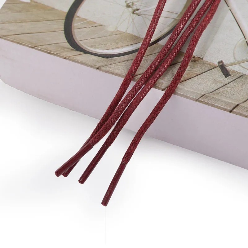 Shoe Laces Cord Round Waxed Cotton Wax Shoelaces Dress Boot String Leather 2.5mm