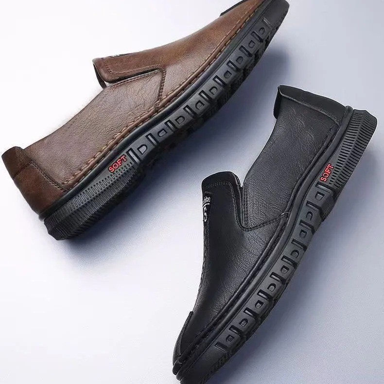 Men’s PU Leather Loafers Luxury Casual Driving Shoes Breathable Slip On Moccasin